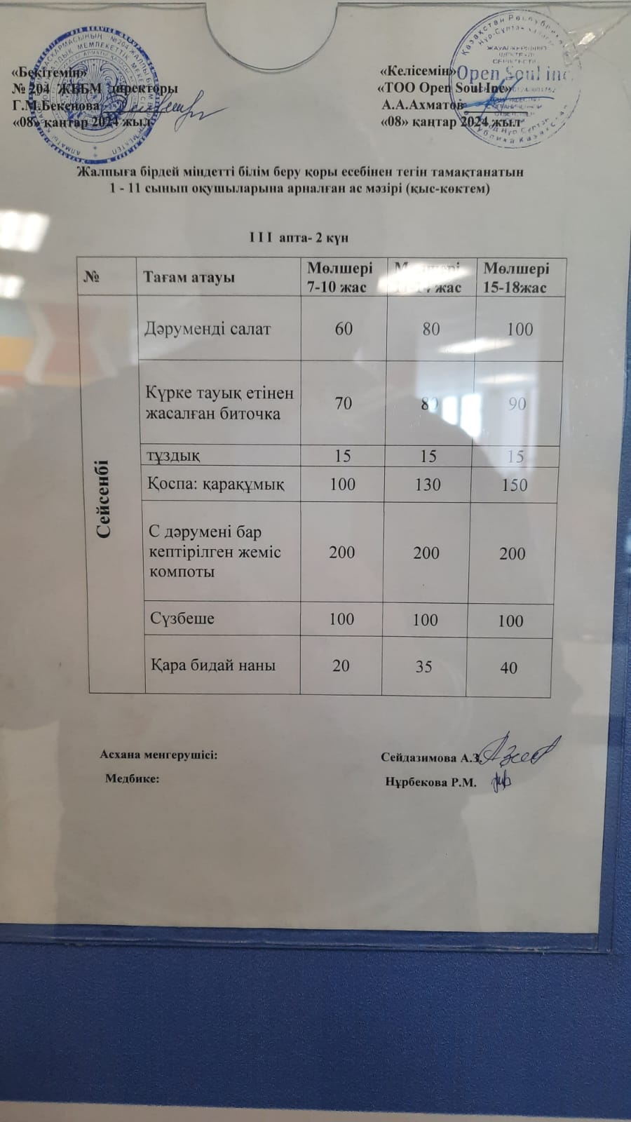 Ас мәзірі