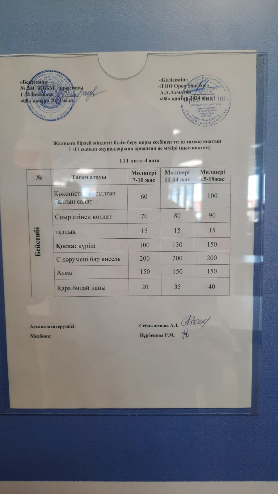 Ас мәзірі