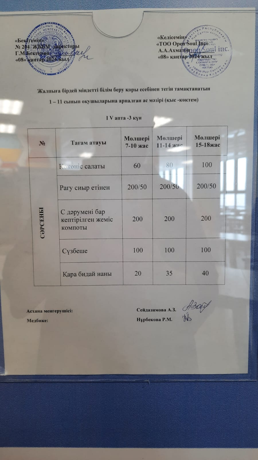Ас мәзірі