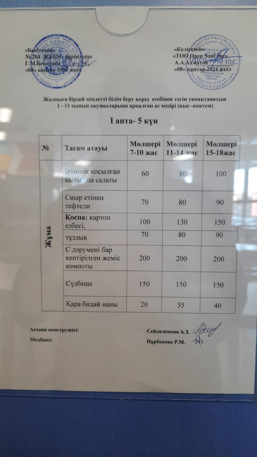 Ас мәзірі