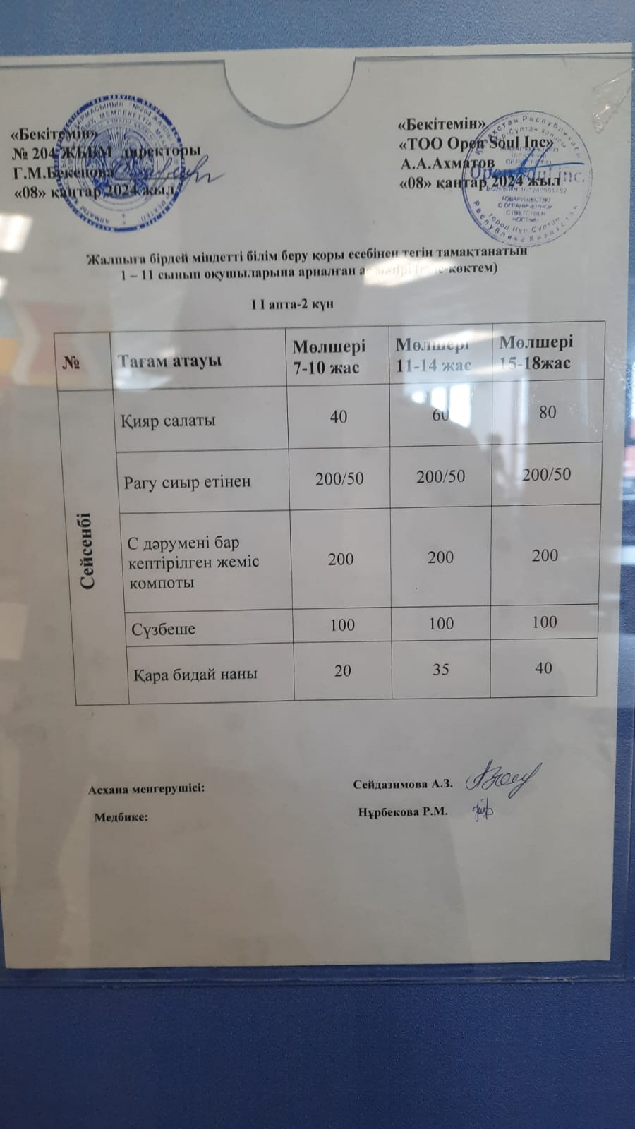 Ас мәзірі