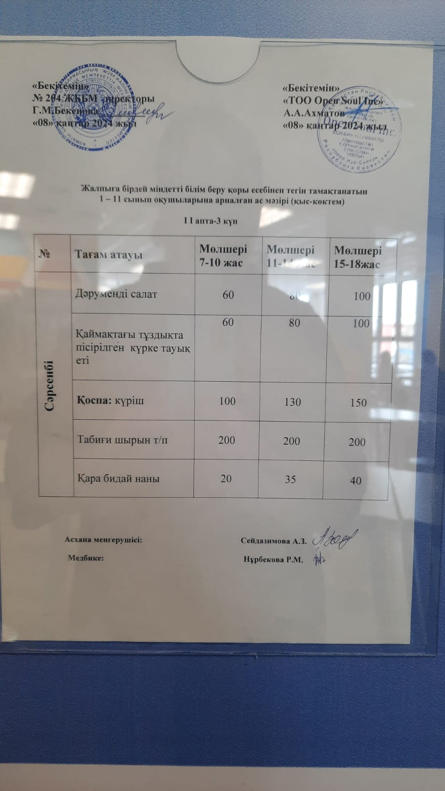 Ас мәзірі