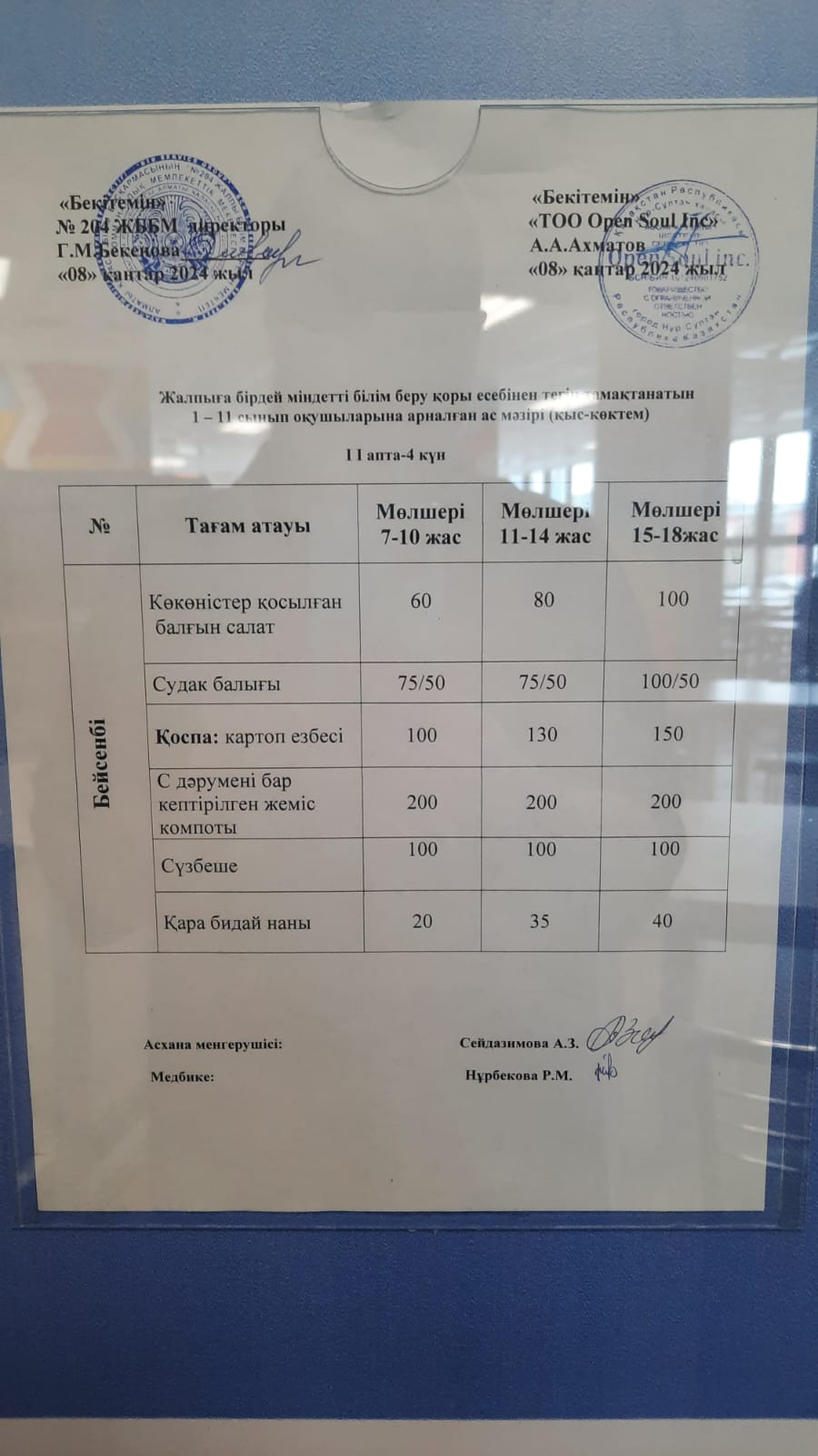 Ас мәзірі