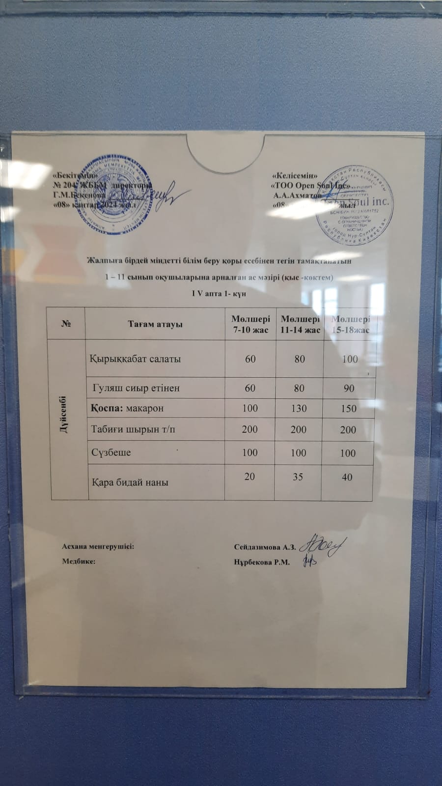 Ас мәзірі