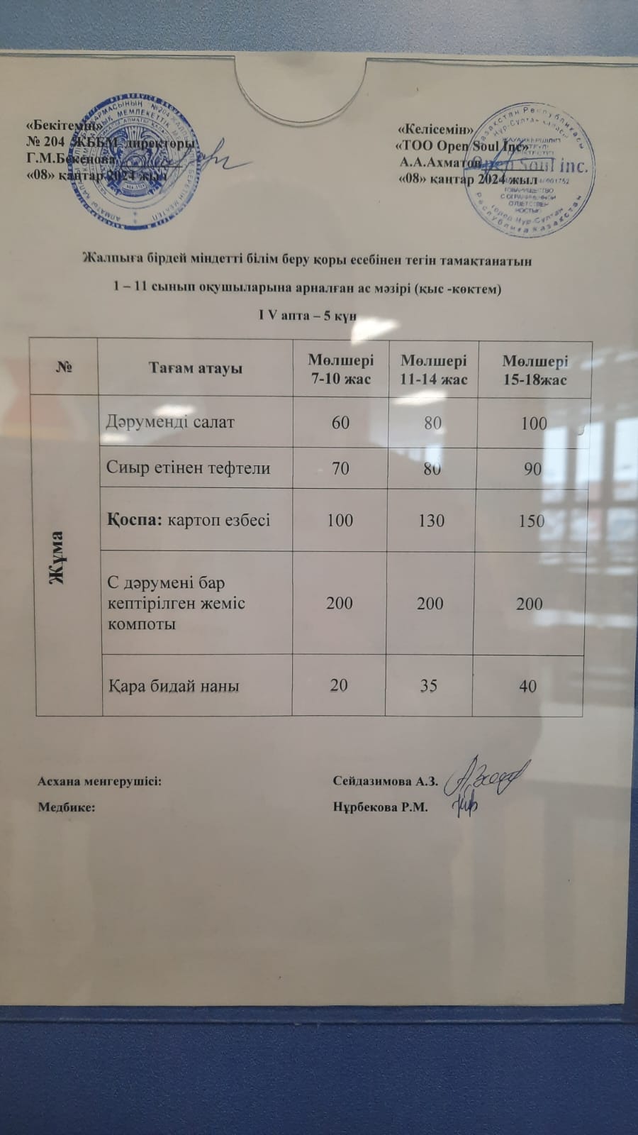 Ас мәзірі