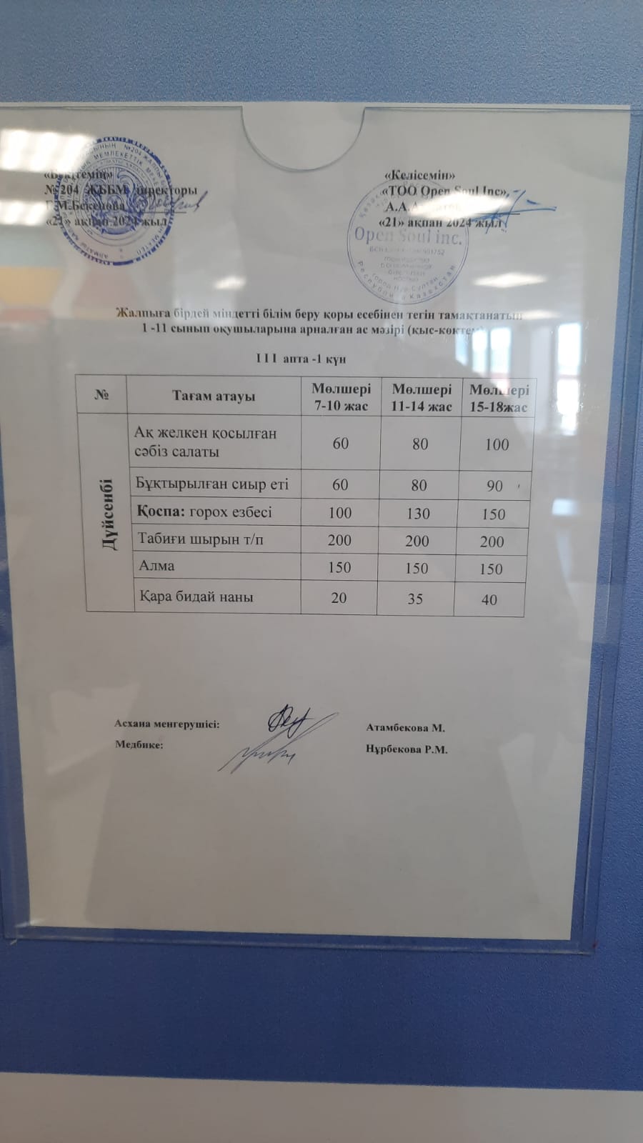 Ас мәзірі