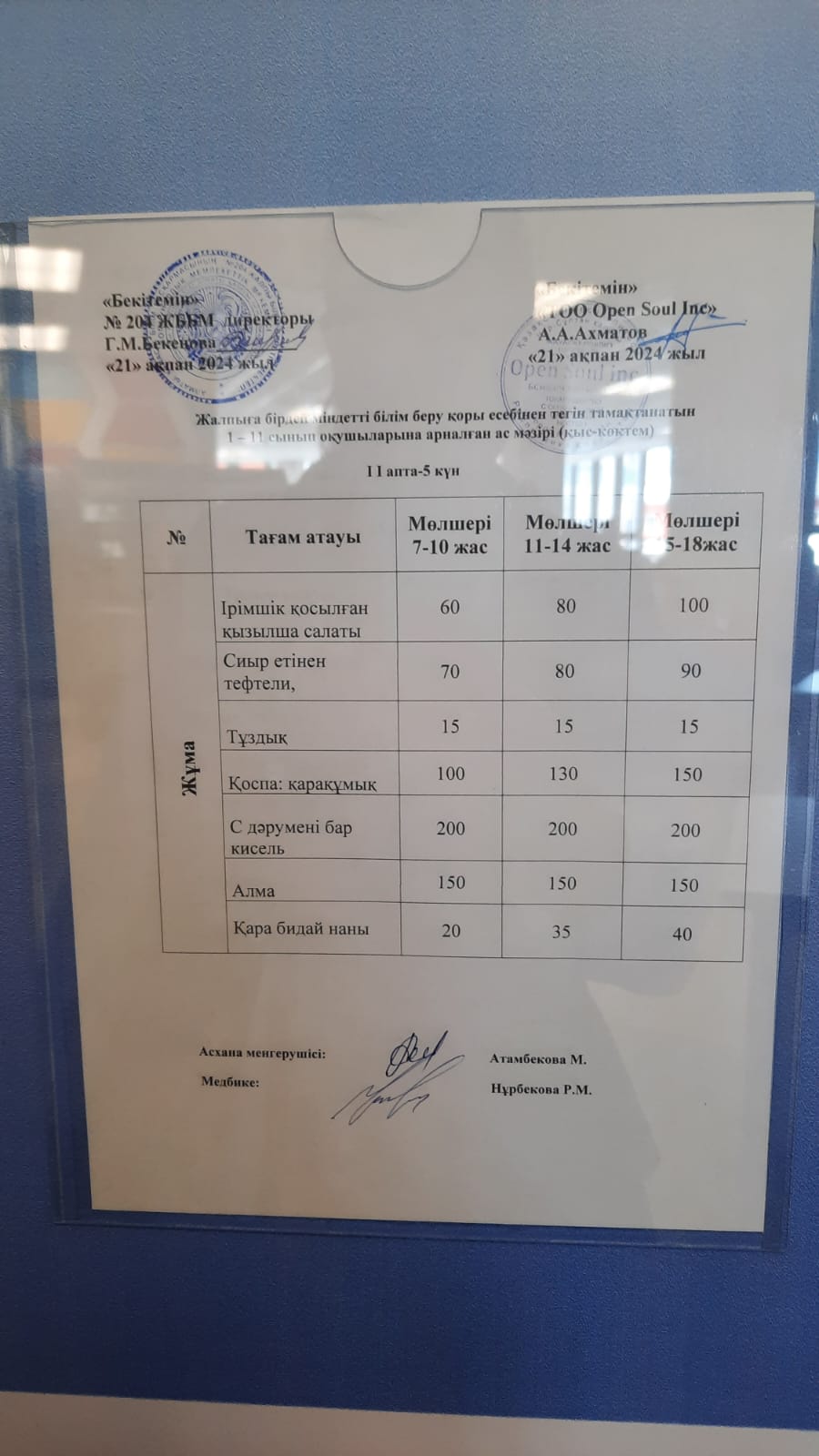 Ас мәзірі