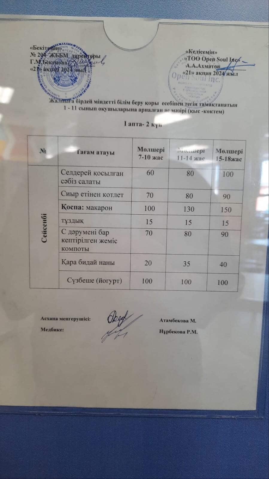 Ас мәзірі