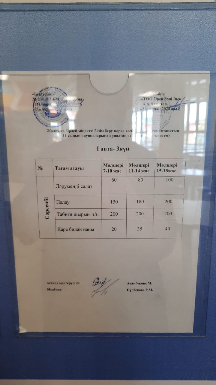 Ас мәзірі