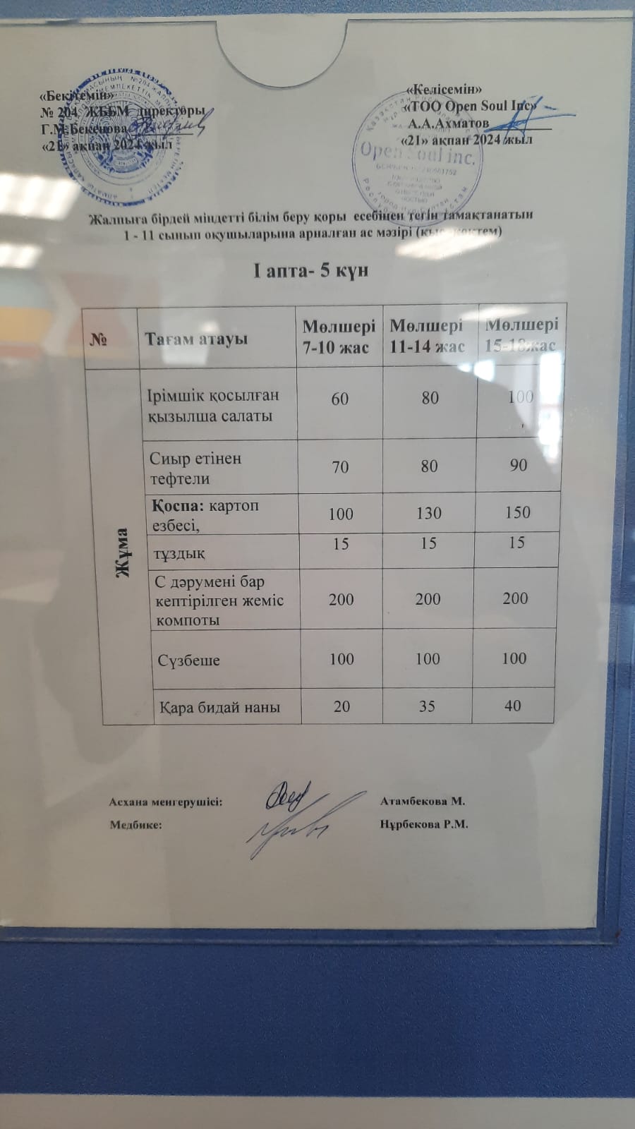 Ас мәзірі