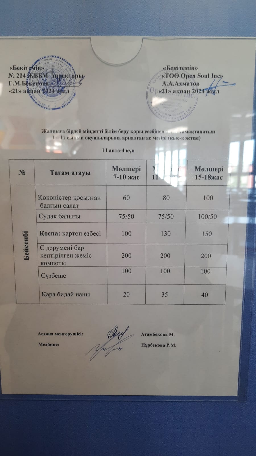 Ас мәзірі