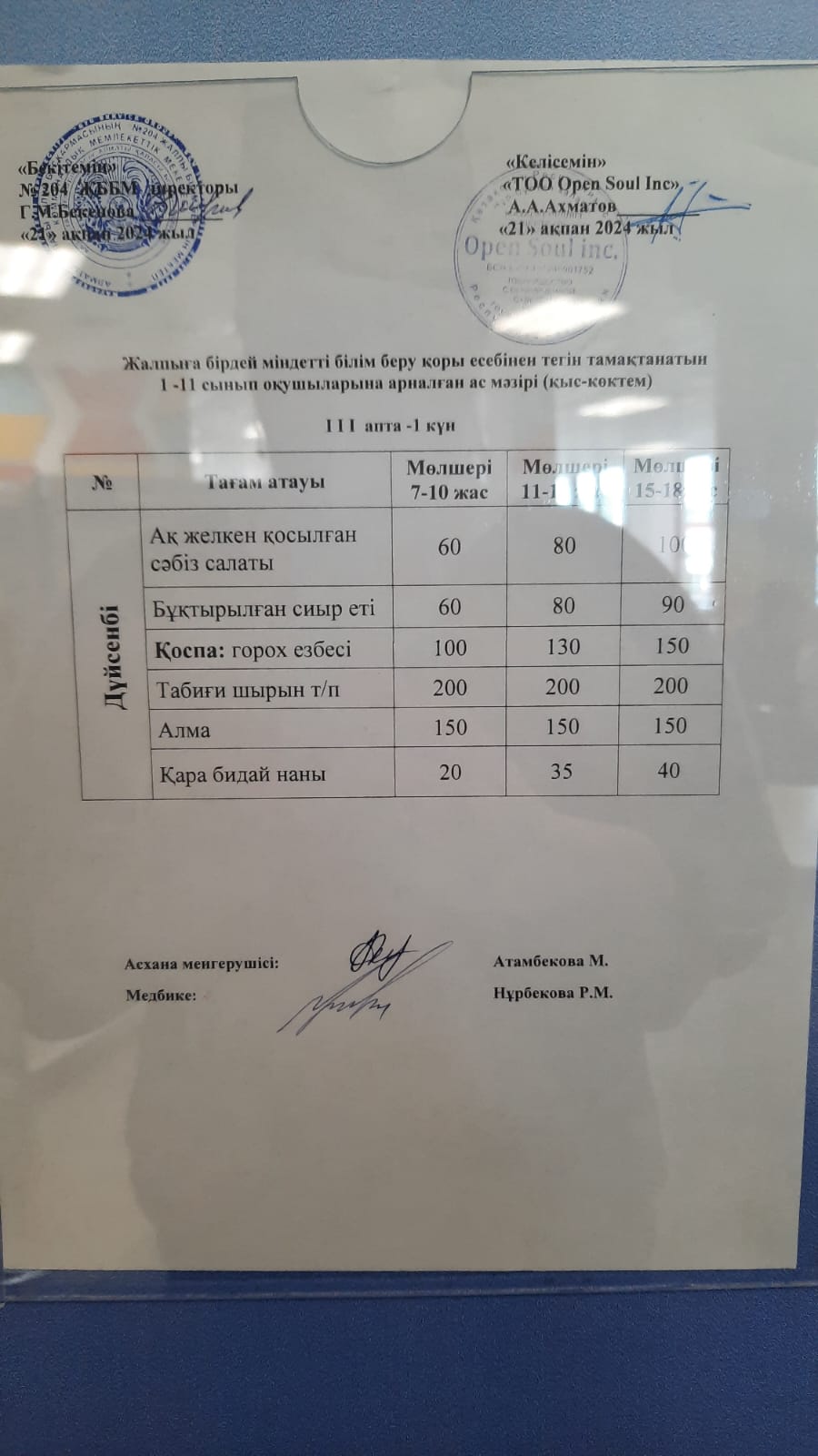 Ас мәзірі