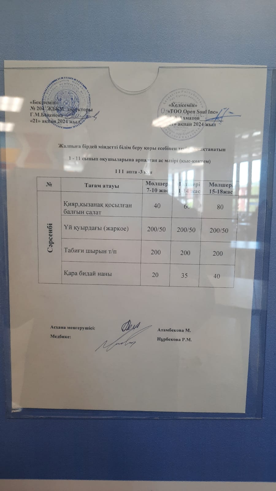 Ас мәзірі