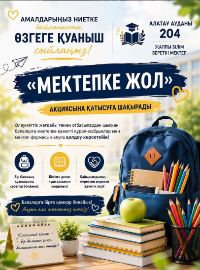 “Мектепке жол” республикалық акциясы басталды.